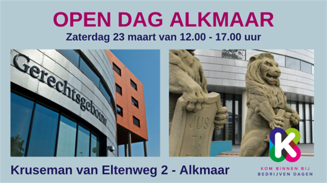 Open Dag rechtbank Alkmaar op zaterdag 23 maart
