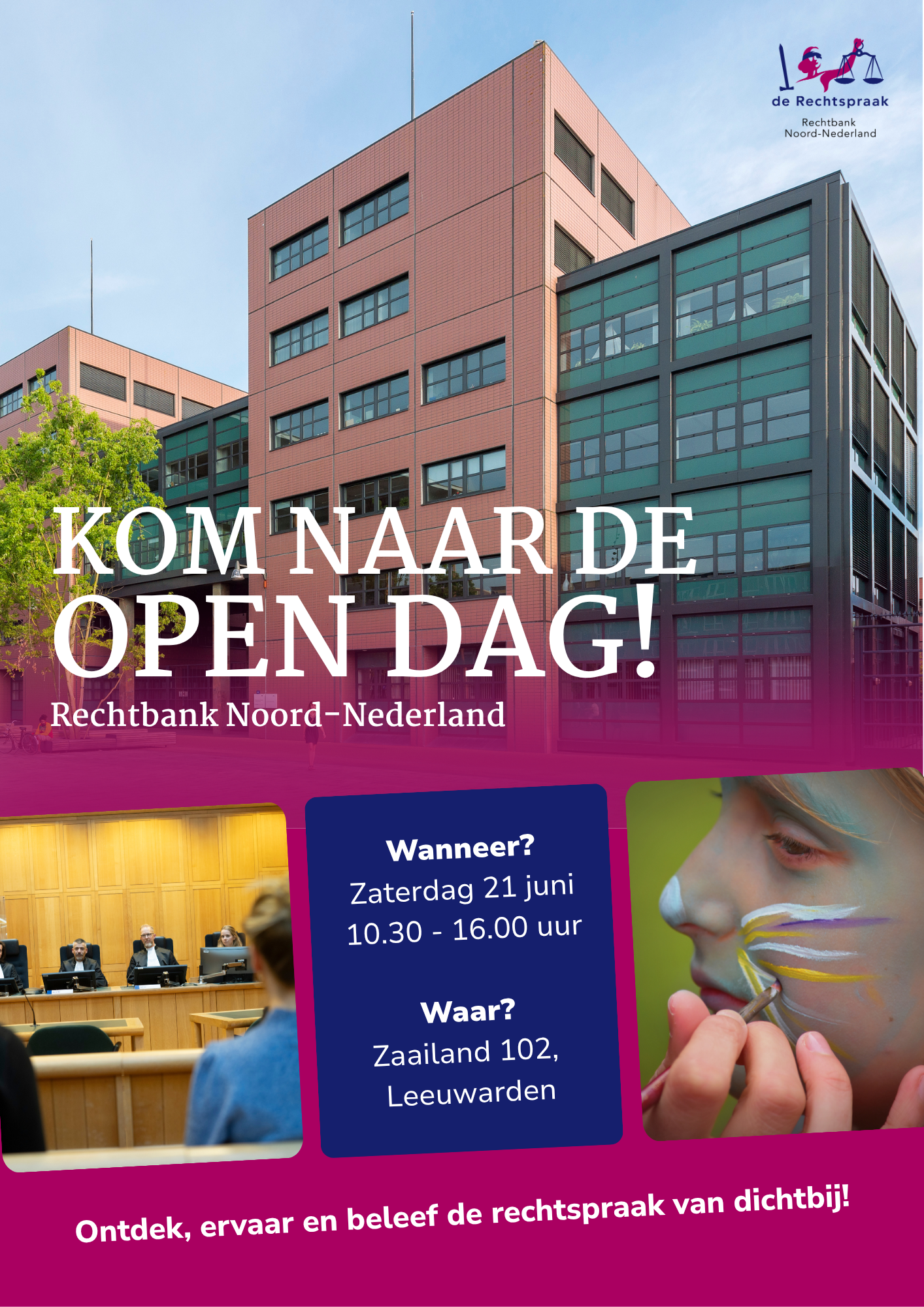Ontdek de wereld van de rechtspraak tijdens de open dag op locatie Leeuwarden