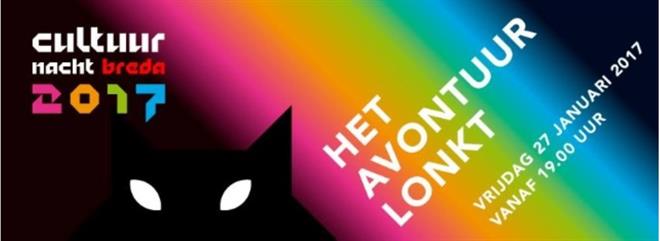 Affiche Bredase Cultuurnacht Het avontuur lonkt