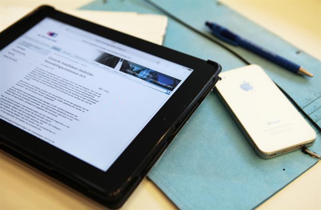 Illustratieve afbeelding van een tablet