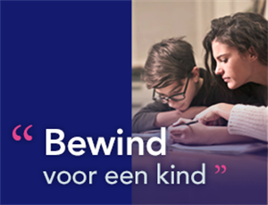 afbeelding met tekst: Bewind voor een kind
