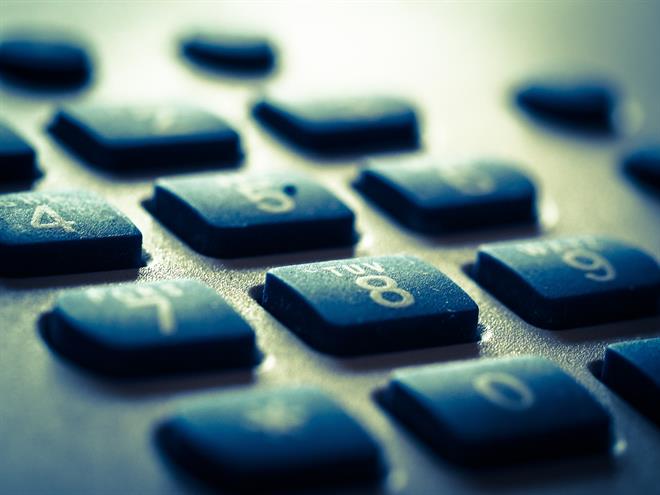 Toetsenbord van een telefoon (ingezoomd)
