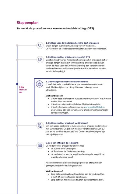 voorbeeld van het stappenplan dat in de brief wordt gebruikt (pagina 3)