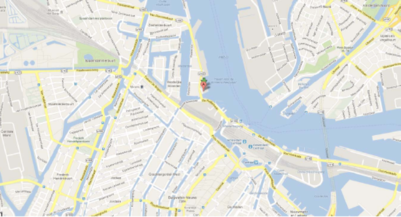 map of city center Amsterdam