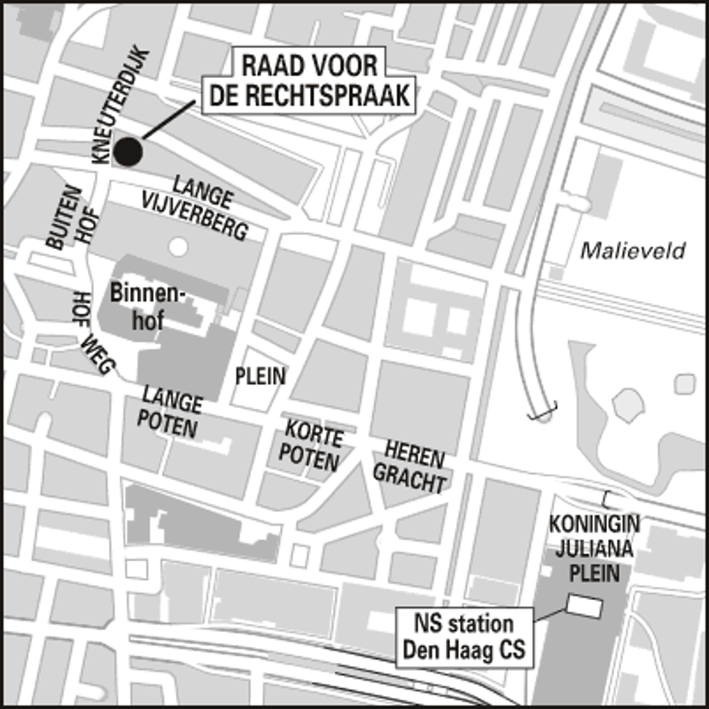 Kaart met route van station naar bezoekadres