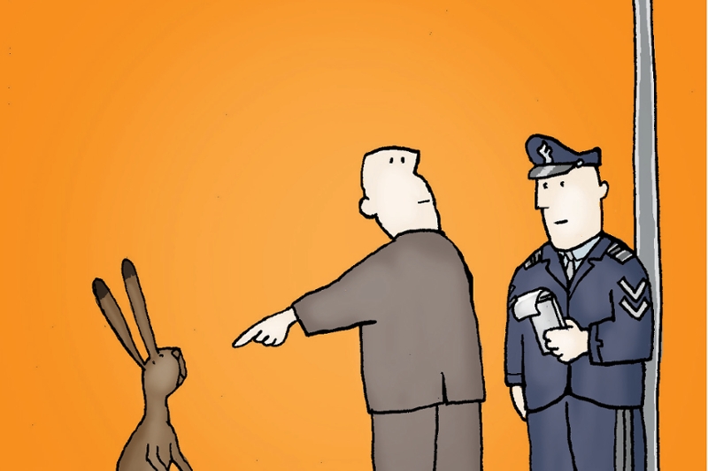 Tekening van man geeft bij politie de haas. de schuld