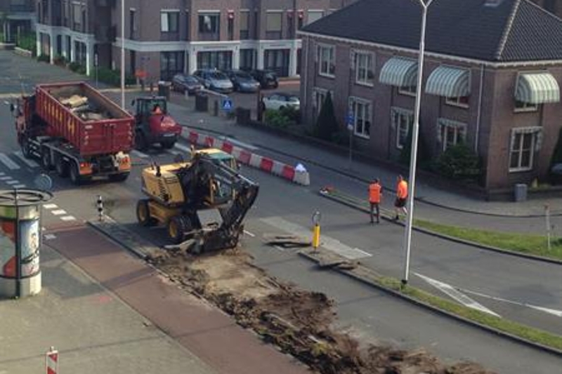 Opengebroken weg i.v.m. herinrichting Walburgstraat en Marktplein