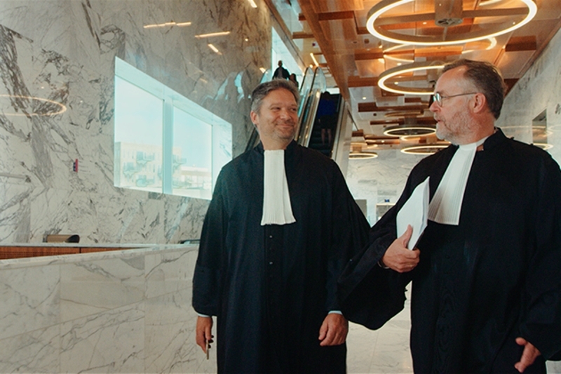 The courthouse halls