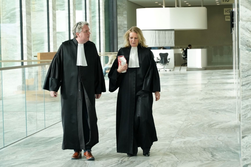 Rechters lopend in rechtbank Amsterdam